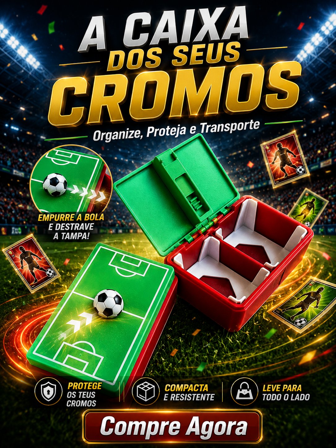 Caixa para cromos Copa 2026 em PLA biodegradável — DLabs Creation