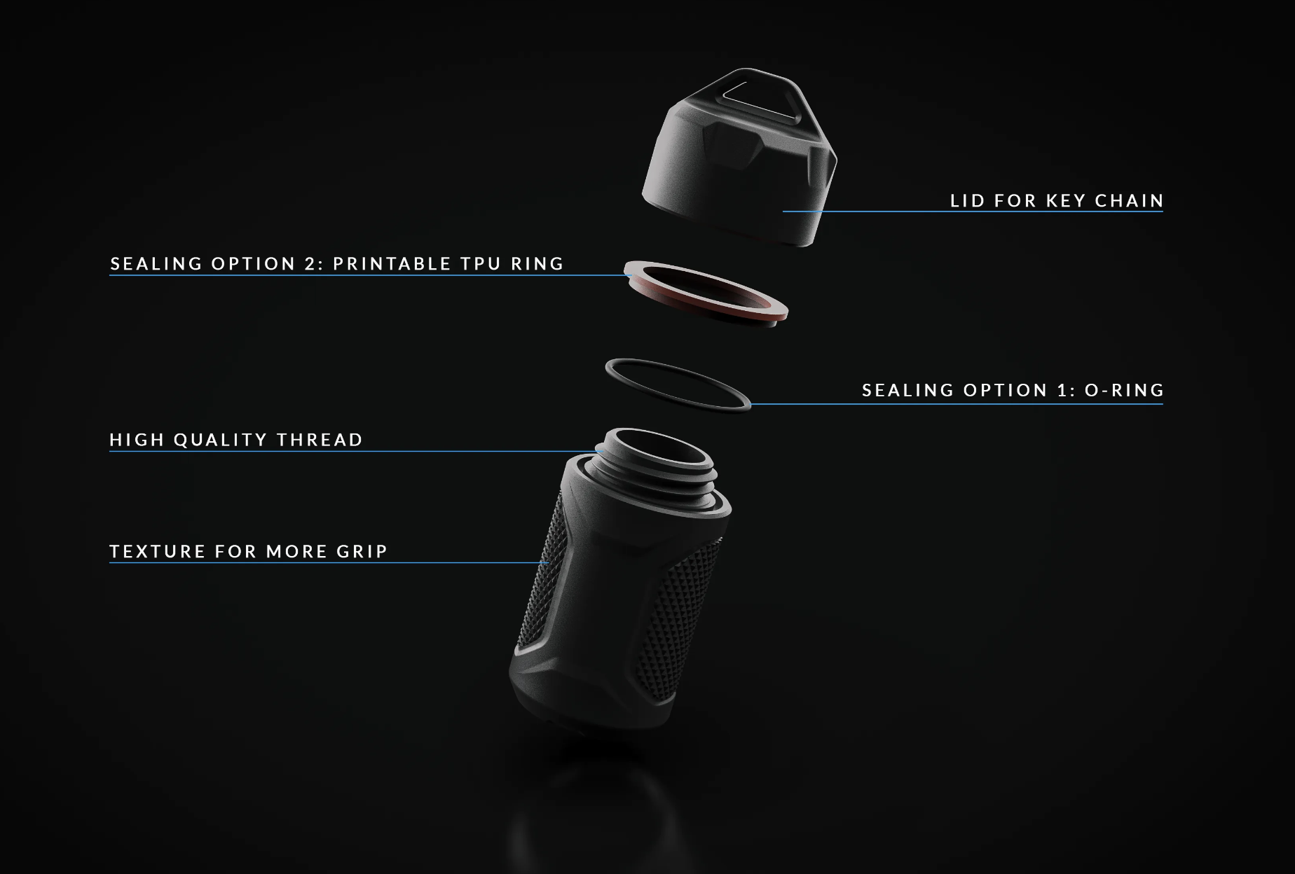 Deqors Capsa — Mini Contentor para Chaveiro