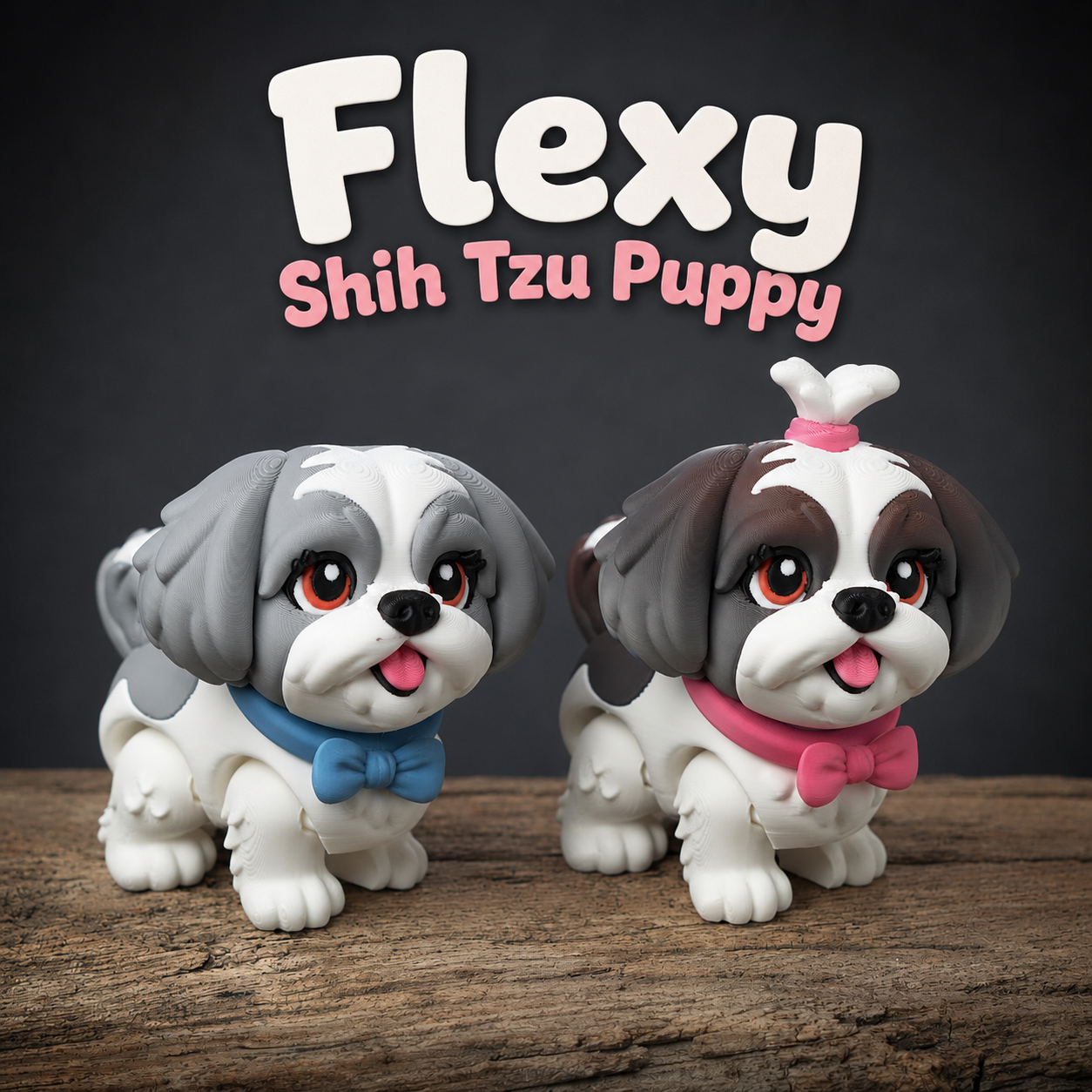 Flexy Shih Tzu Puppy — cão articulado impresso em 3D